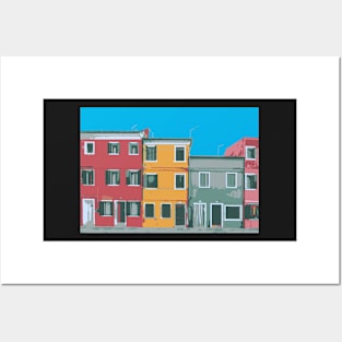 Venice town houses Posters and Art